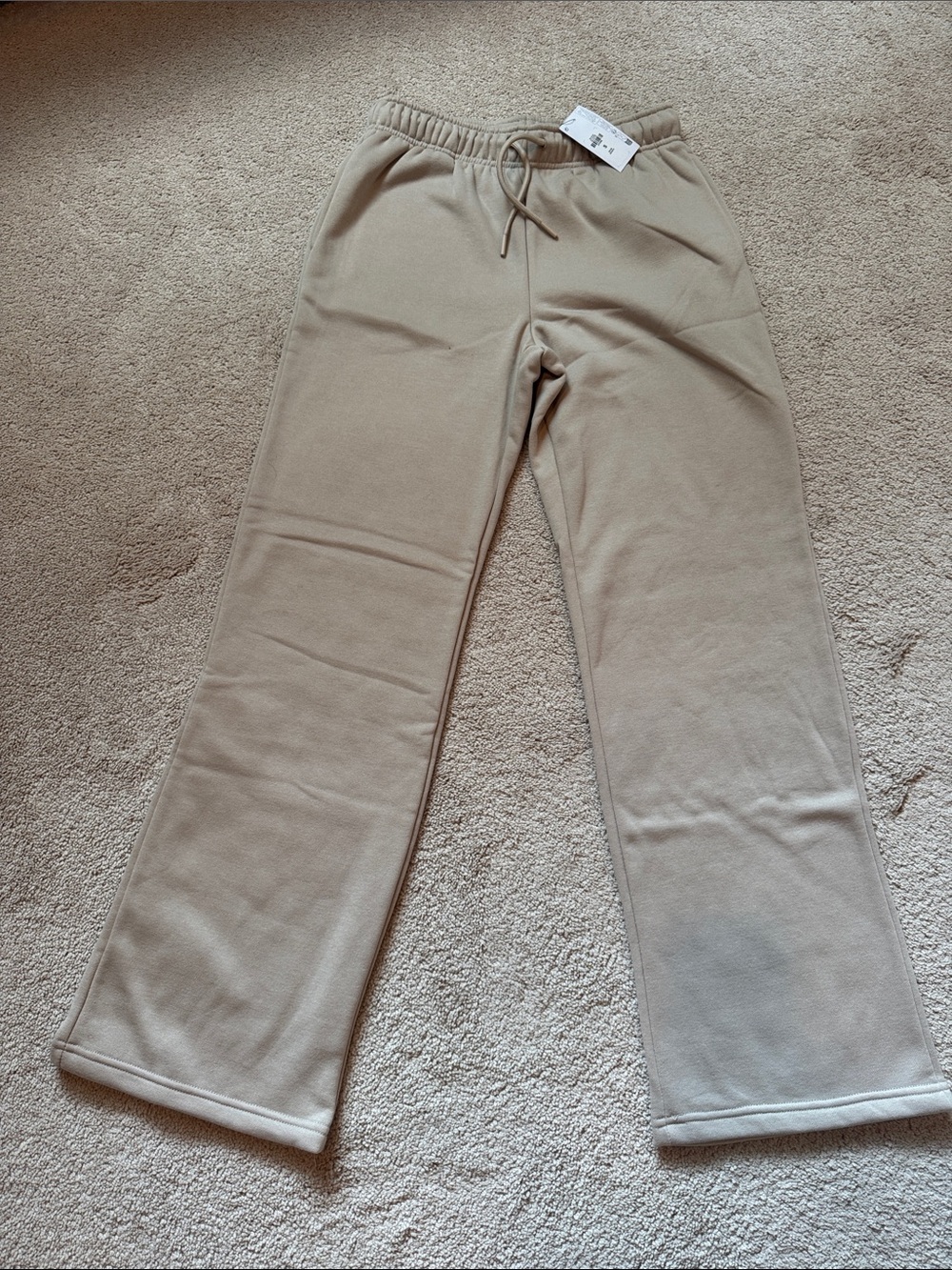 Primark Fleece Drawstring Lounge Pants Stone Small